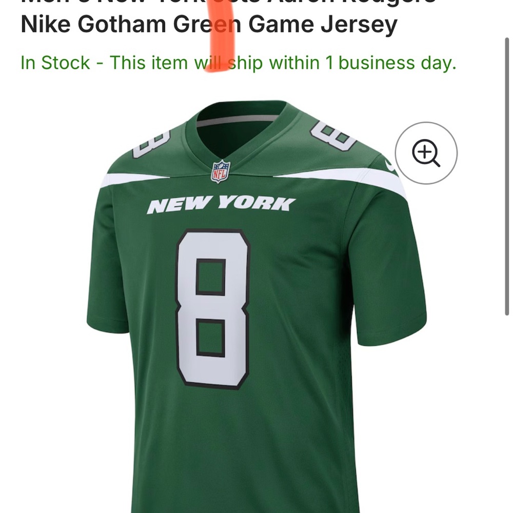 NFL Green and White Game Jersey